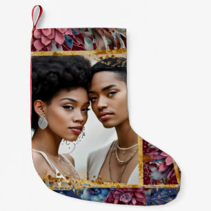 Stunning Sophistication Jewel-Tone Peony Christmas Small Christmas Stocking