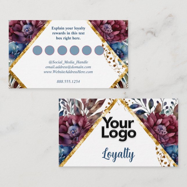 Stunning Sophistication Jewel-Toned Peony  Enclosure Card (Front/Back)