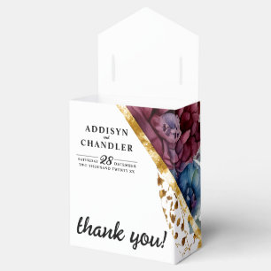 Stunning Sophistication Jewel-Toned Peony Wedding Favour Box