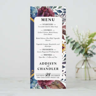 Stunning Sophistication Jewel-Toned Peony Wedding Programme