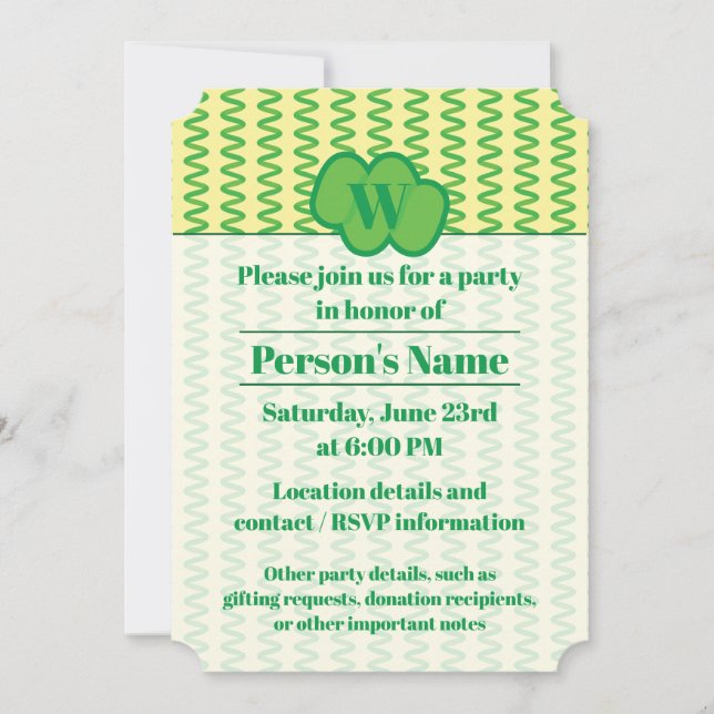 Stunning Spirulina  Invitation (Front)