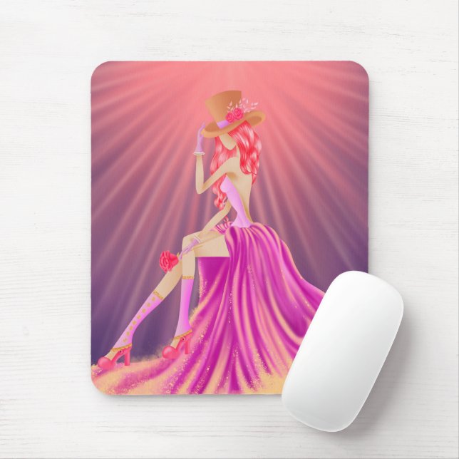 Stunning Steampunk Glamour Prom Queen  Mouse Mat (With Mouse)