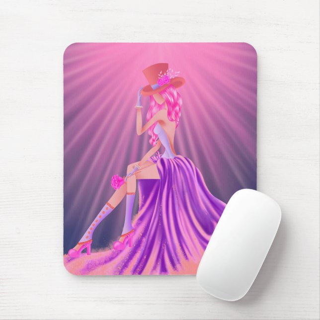Stunning Steampunk Glamour Prom Queen  Mouse Mat (With Mouse)