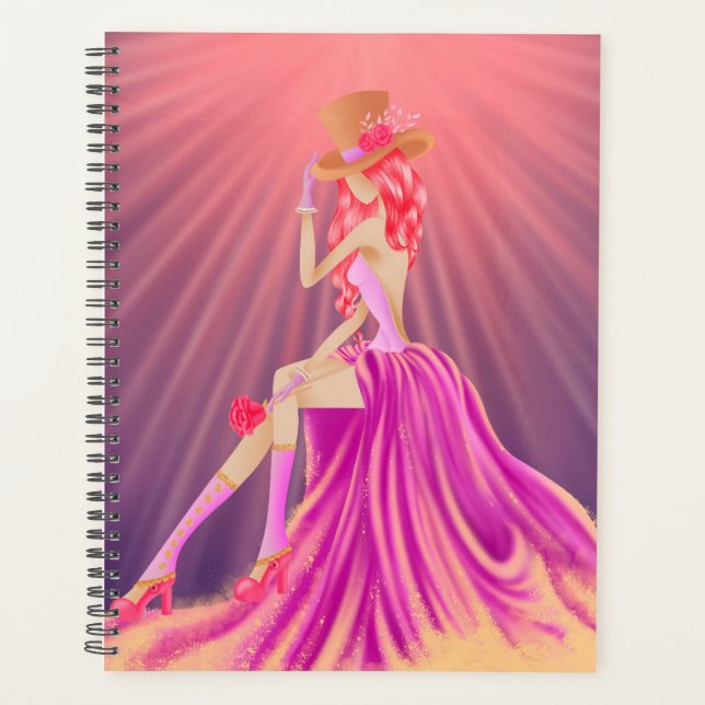 Stunning Steampunk Glamour Prom Queen  Planner (Front)