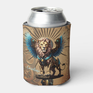 Stunning steampunk lion can cooler