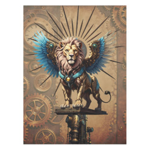 Stunning steampunk lion  tablecloth