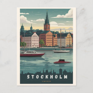 Stunning Stockholm Skyline Postcard