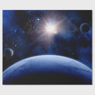 Stunning sun galaxy wrapping paper