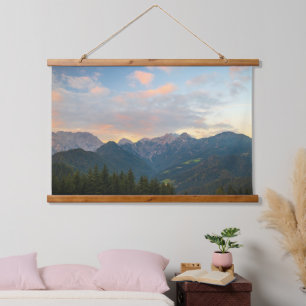 Stunning sunrise in Logar valley, Slovenia Hanging Tapestry
