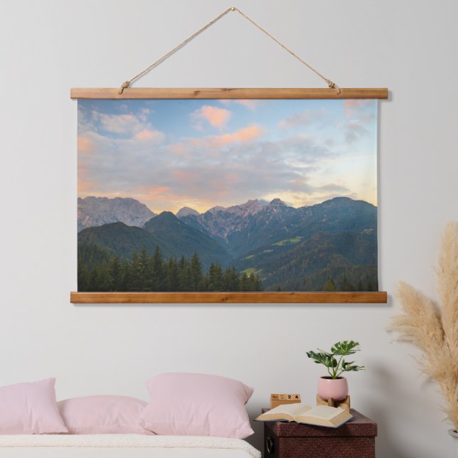 Stunning sunrise in Logar valley, Slovenia Hanging Tapestry (Bedroom)