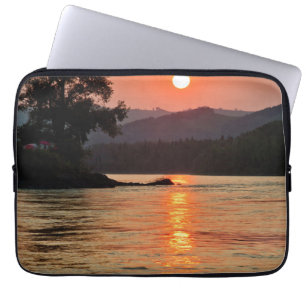 Stunning Sunrise Over Katun River Photo Laptop Sleeve