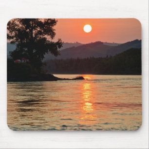 Stunning Sunrise Over Katun River Photo Mouse Mat