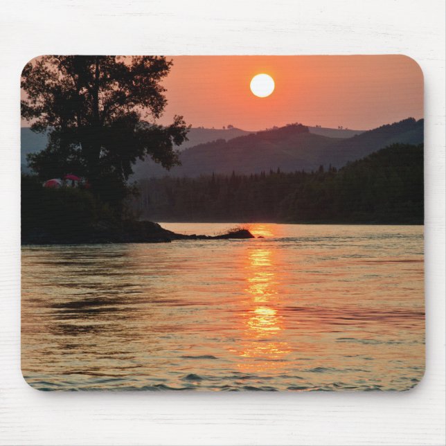 Stunning Sunrise Over Katun River Photo Mouse Mat (Front)
