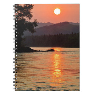 Stunning Sunrise Over Katun River Photo Notebook