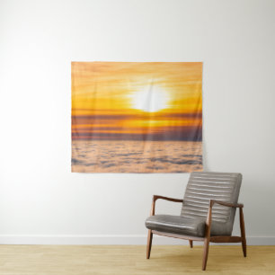 Stunning sunset above the clouds tapestry
