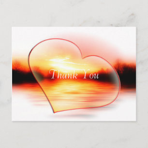Stunning sunset add your photo Thank You Postcard