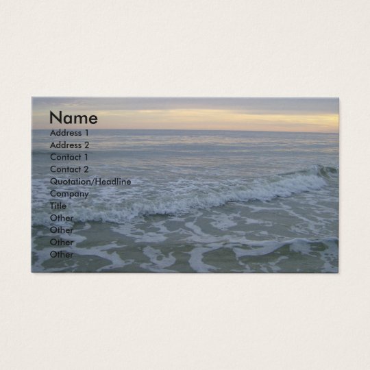 Stunning Sunset Along the Shore Business Card