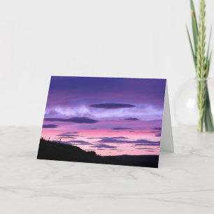 Stunning Sunset Cloud Illusion Alien Invasion Card
