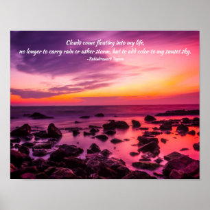 Stunning Sunset with Inspiring Quote Poster