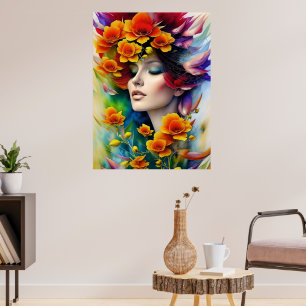 Stunning Symphony of Flowers Graphic Poster