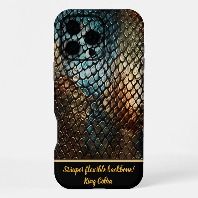 Stunning texture of snake skin iPhone case (Back)