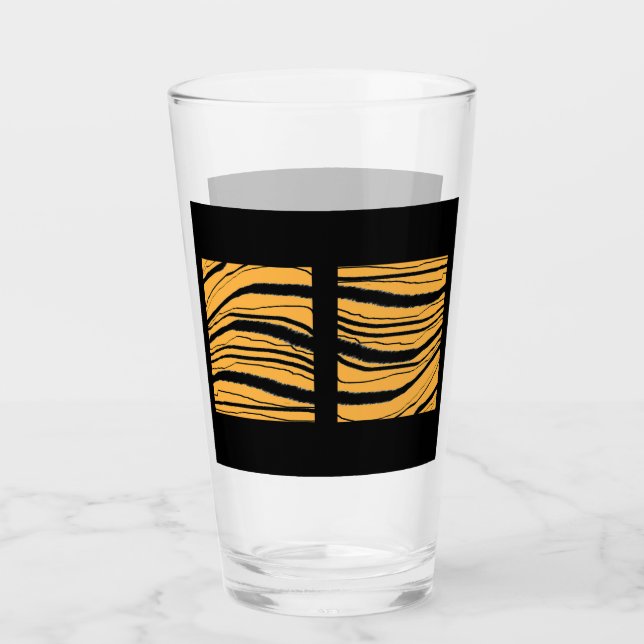 STUNNING TIGER STRIPES Beer Glass (Front)