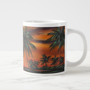 Stunning Tropical Sunset Large Coffee Mug