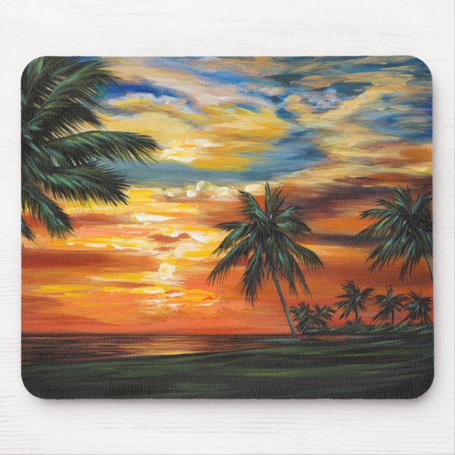Stunning Tropical Sunset Mouse Mat (Front)