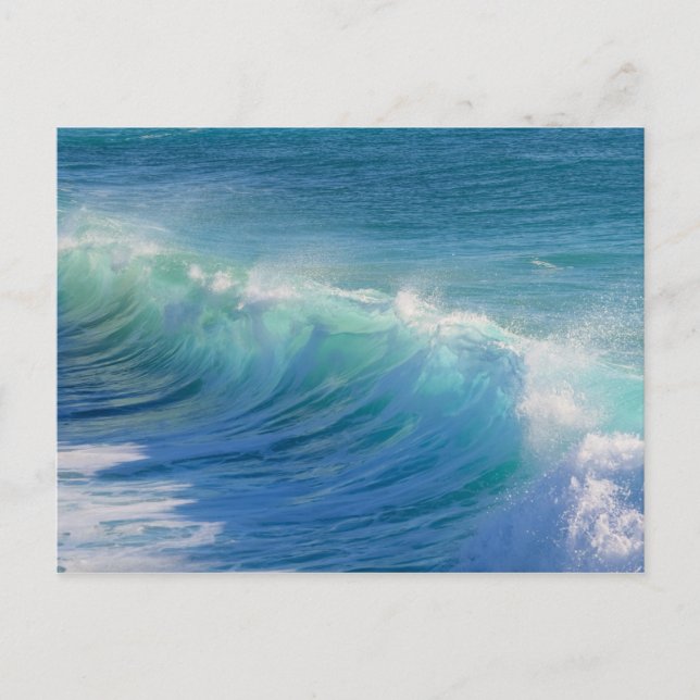 Stunning Turquoise Blue Ocean Waves Postcard (Front)