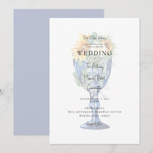 Stunning Tuscan Mediterranean Wedding II Invitation (Front/Back)