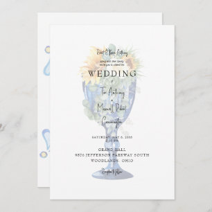 Stunning Tuscan Mediterranean Wedding Invitation