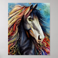 Stunning Ulta Realistic Gypsy Horse Triptych