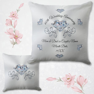 Stunning Unique 60th Wedding Anniversary Gifts Cushion