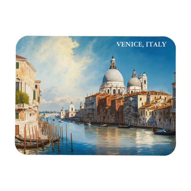 Stunning Venice Italy Gondola View Magnet (Horizontal)