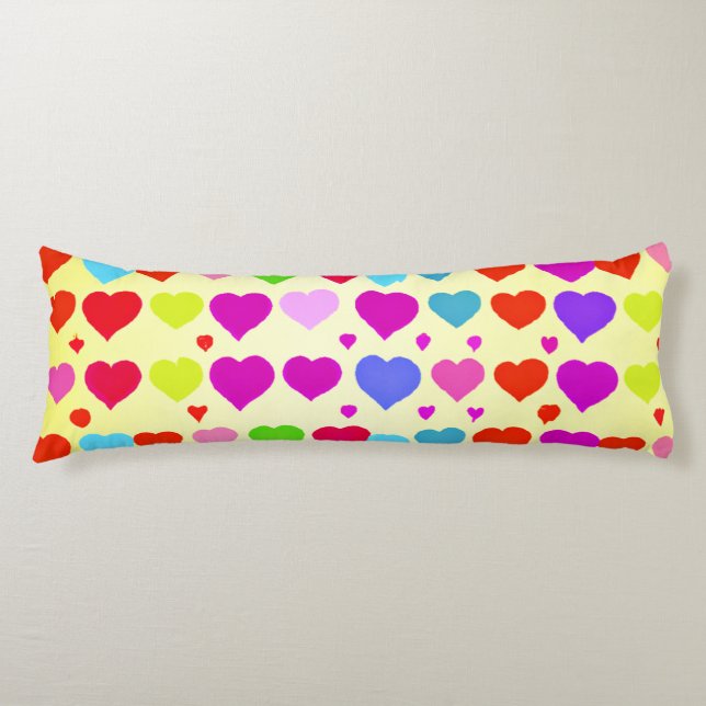 Stunning Vibrant Love Pattern Body Cushion (Front)
