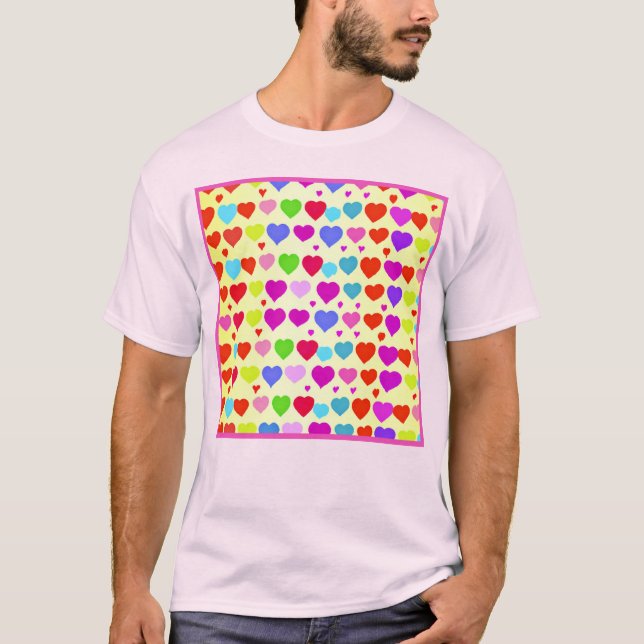 Stunning Vibrant Love Pattern T-Shirt (Front)
