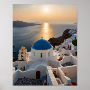 Stunning view of Santorini Poster