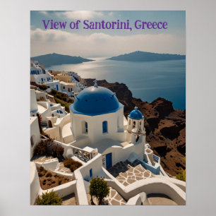 Stunning view of Santorini Poster