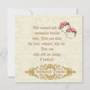 Stunning Vintage Art Wedding Invitation