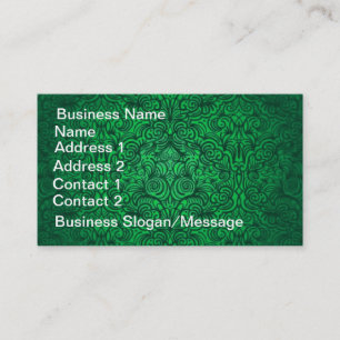 Stunning Vintage Green Floral Business Card