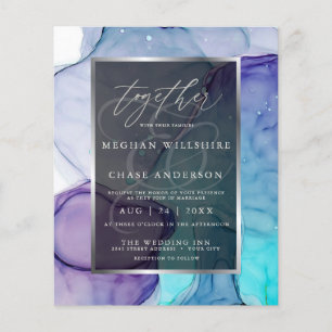 Stunning Violet Aqua Liquid Abstract Ink 2