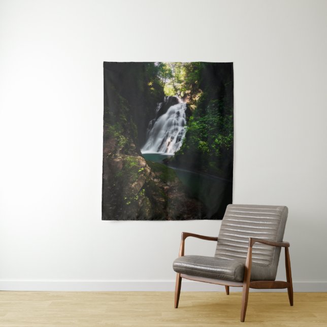 Stunning waterfall Šum in magical forest Tapestry (In Situ)