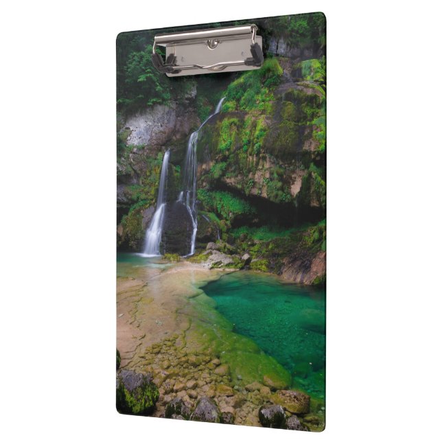 Stunning waterfall Virje, Slovenia Poster Clipboard (Left)