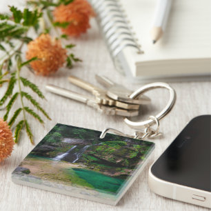 Stunning waterfall Virje, Slovenia Poster Key Ring