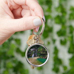 Stunning waterfall Virje, Slovenia Poster Key Ring