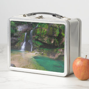 Stunning waterfall Virje, Slovenia Poster Metal Lunch Box