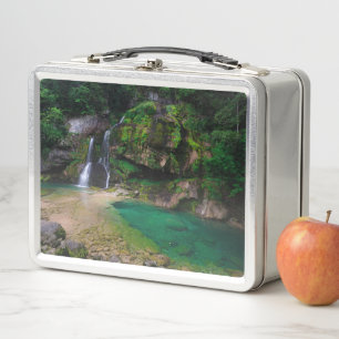 Stunning waterfall Virje, Slovenia Poster Metal Lunch Box