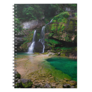 Stunning waterfall Virje, Slovenia Poster Notebook