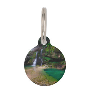 Stunning waterfall Virje, Slovenia Poster Pet Tag