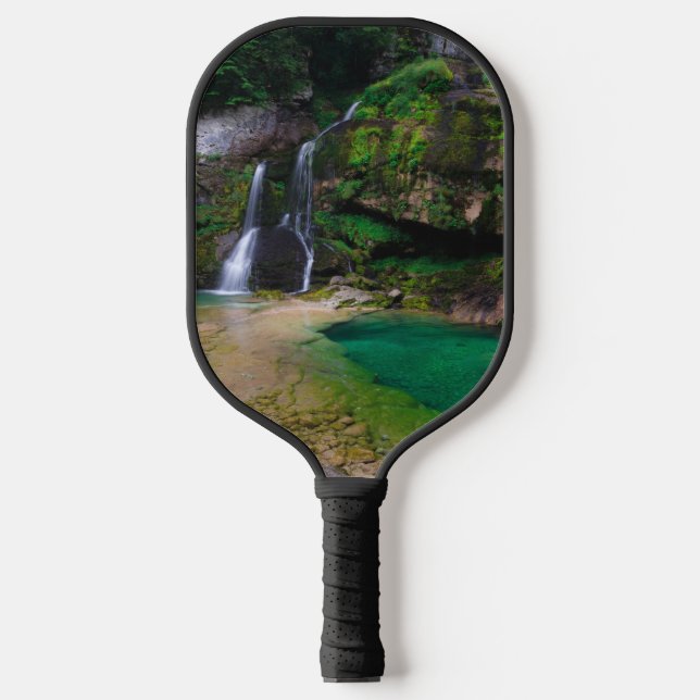 Stunning waterfall Virje, Slovenia Poster Pickleball Paddle (Front)